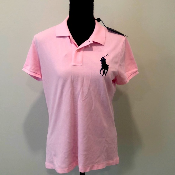 NWT Ladies Pink Polo Large